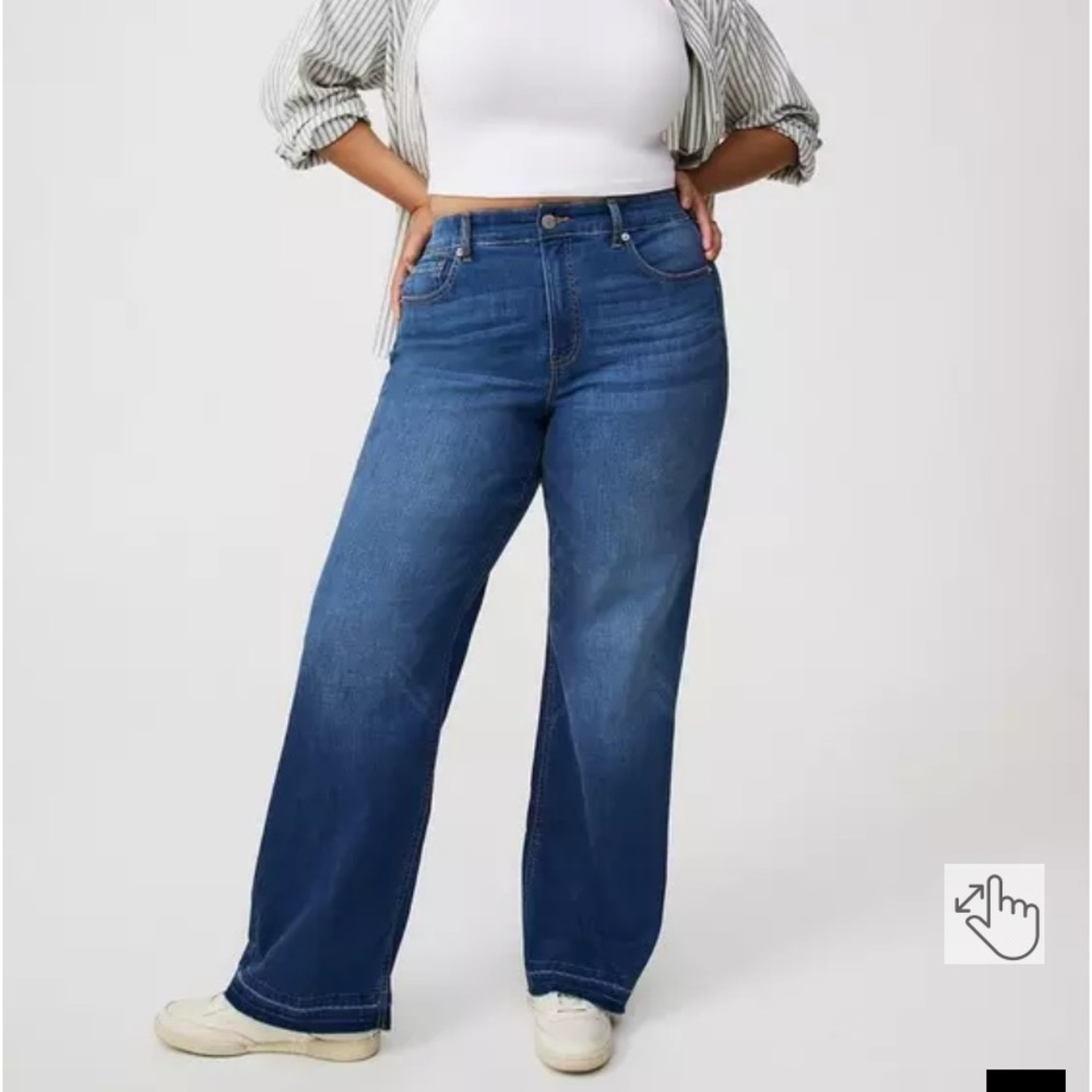torrid Blue Wide Leg Flare Jeans